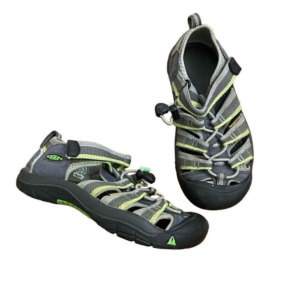 Keen Boys Newport H2 1014266 Racer Grey Green Waterproof Sport Sandals Size 2